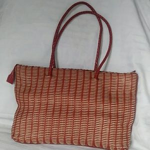 Falor woven leather tote